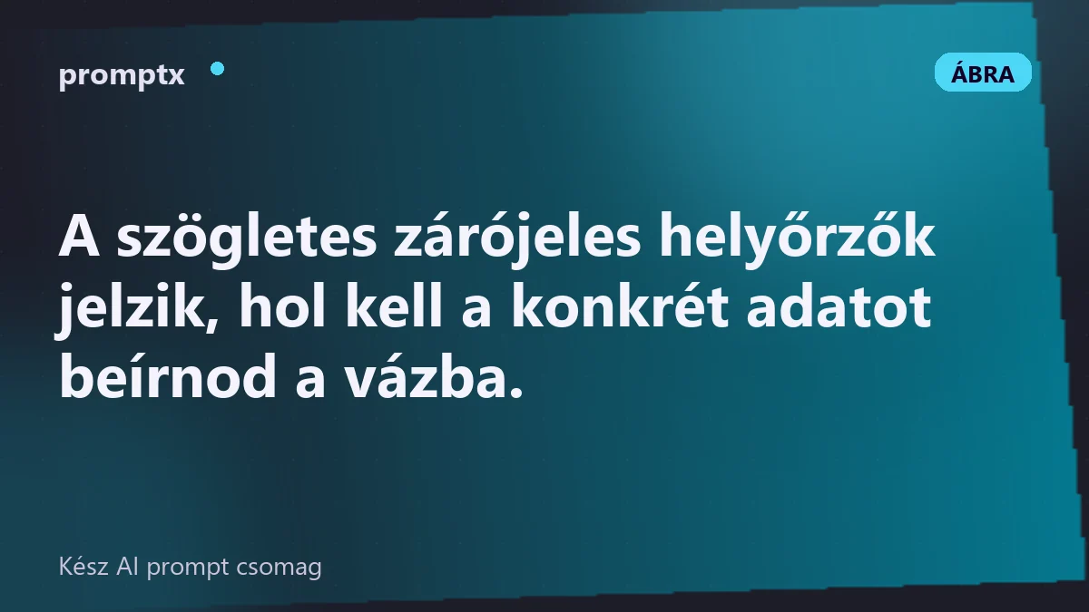 E-mail sablon szögletes zárójeles kitöltendő részekkel