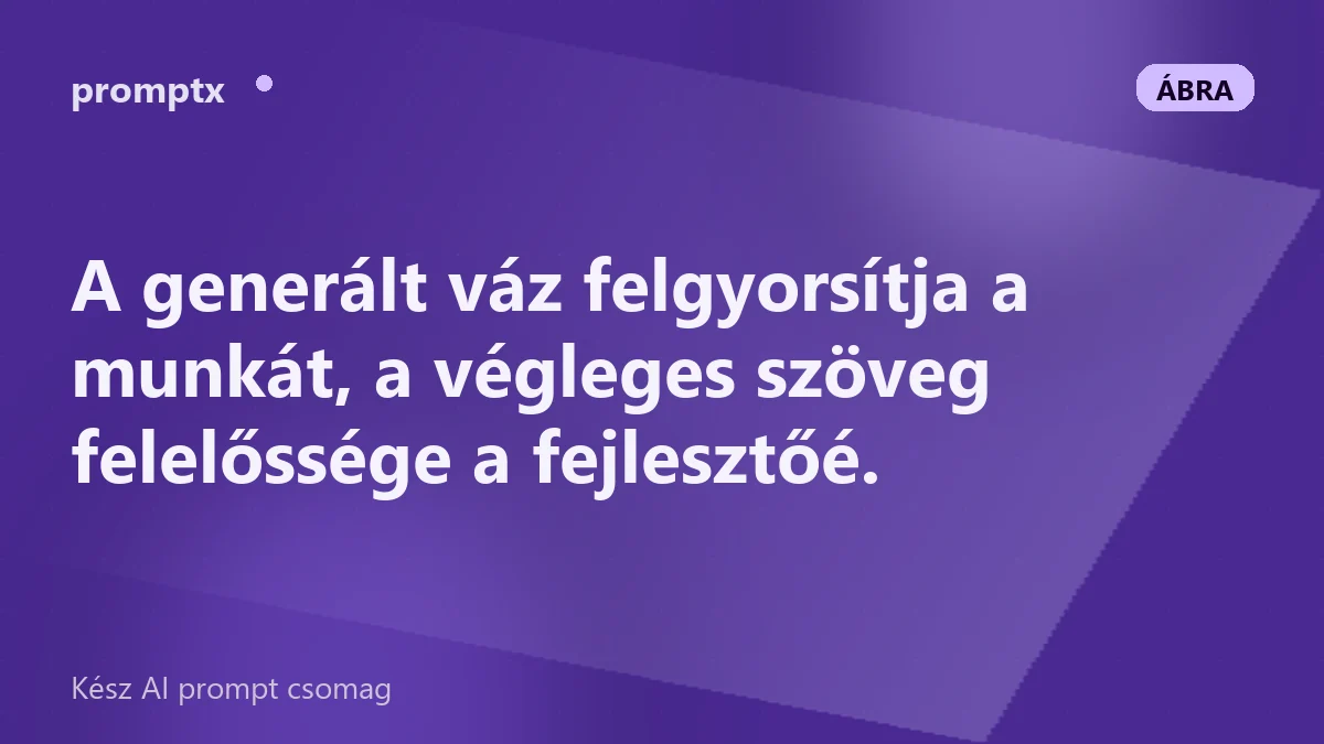 Fejlesztő dokumentációt szerkeszt egy generált váz alapján