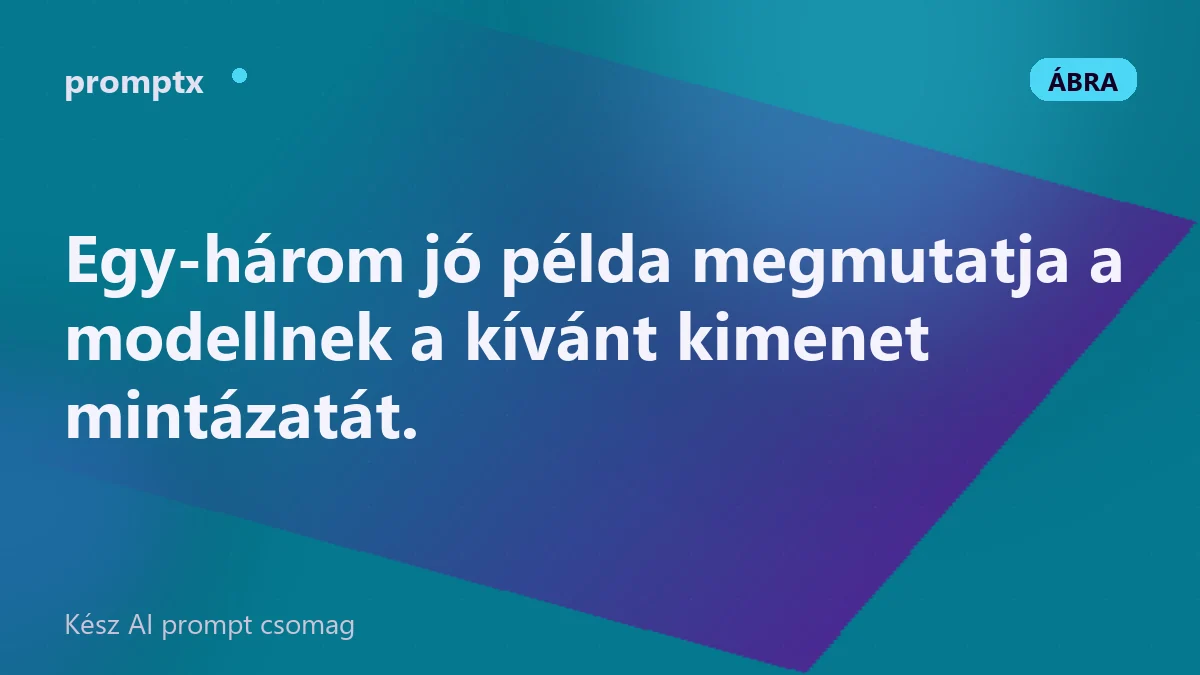Few-shot tanítás – példákkal mutatott minta