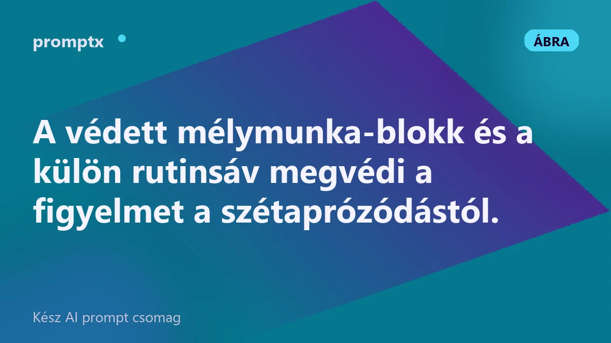 Mély és rutinmunka szétválasztása a napi ritmusban