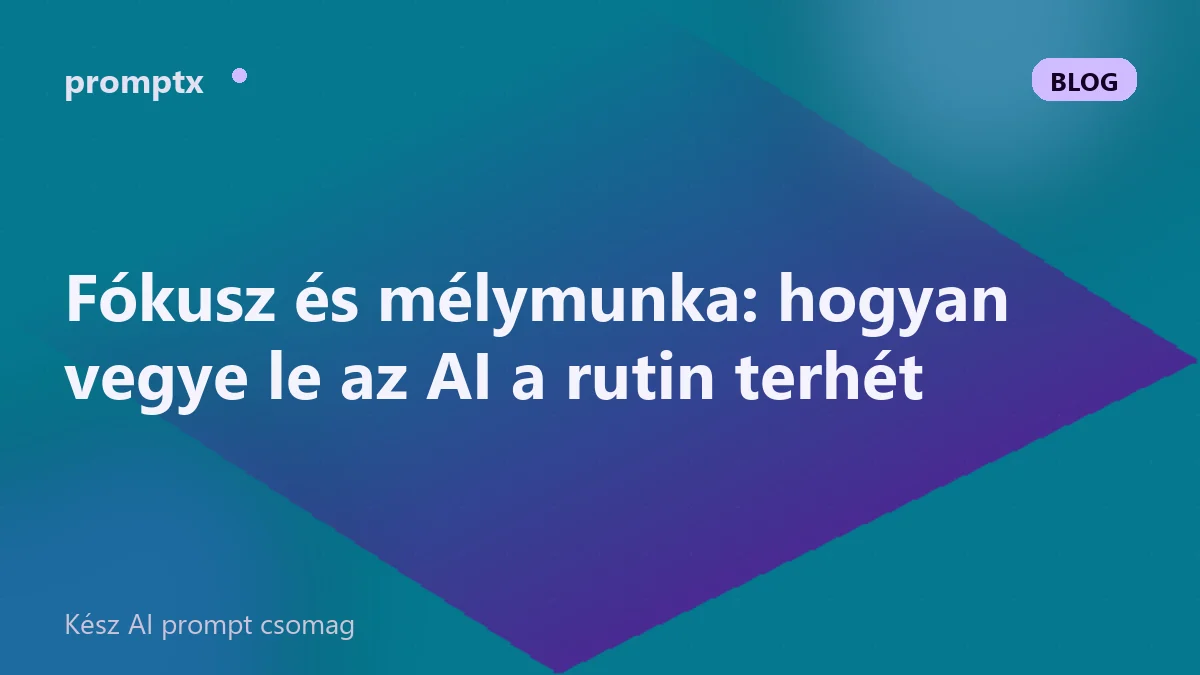 Fókusz és mélymunka: hogyan vegye le az AI a rutin terhét