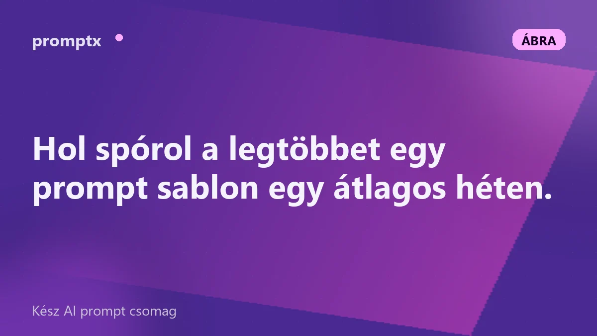 Időmegtakarítás AI promptokkal – heti bontás