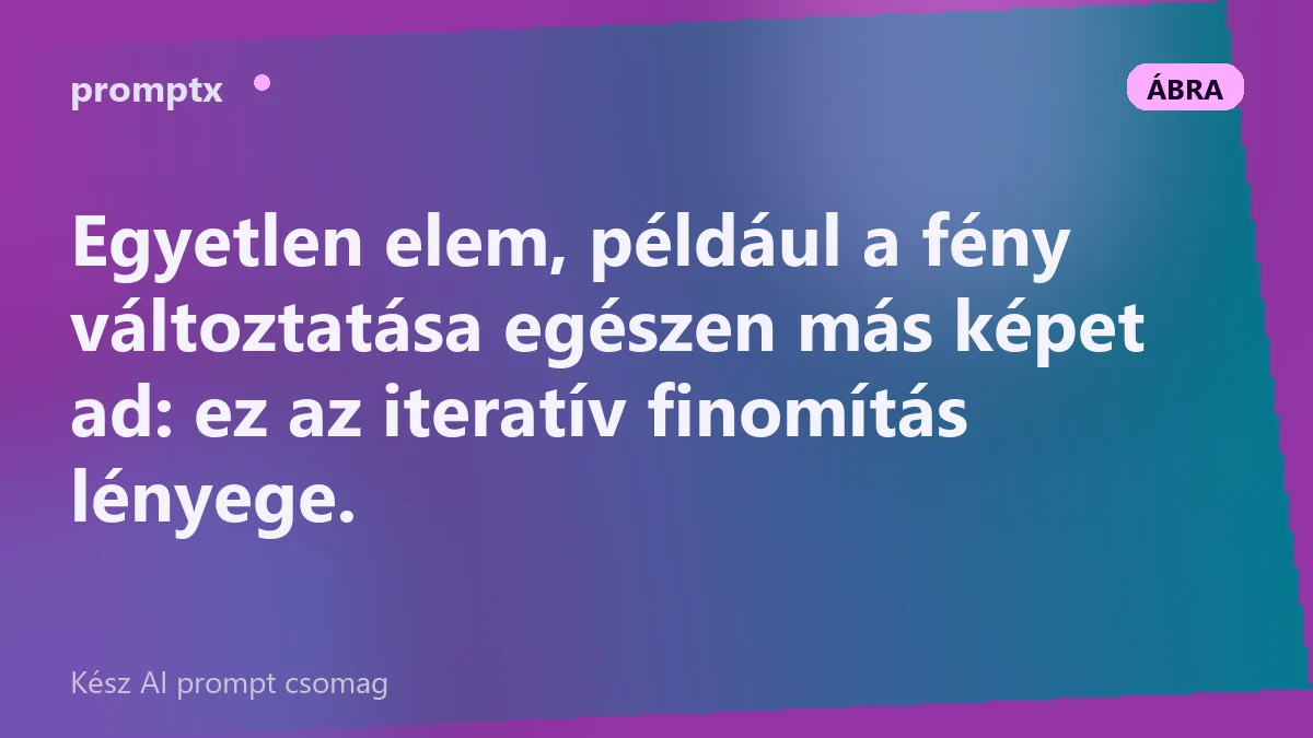 Ugyanaz a jelenet különböző fénnyel és nézőponttal, a leírás finomításával