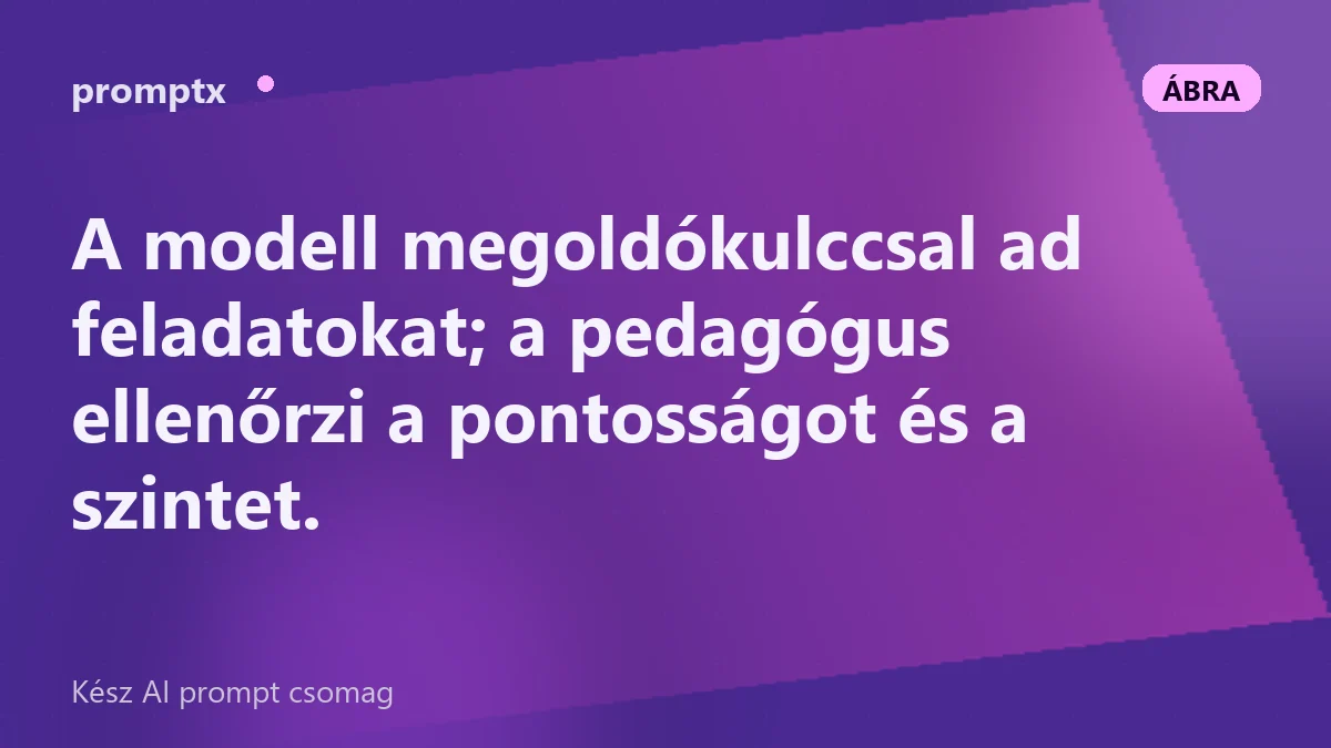Feladatlap feleletválasztós és nyílt kérdésekkel, megoldókulccsal