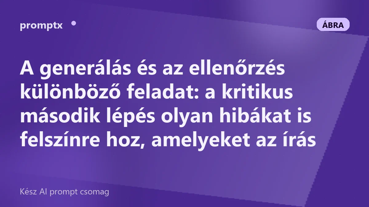 A modell először választ ír, majd külön lépésben kritikusan átnézi és javítja azt