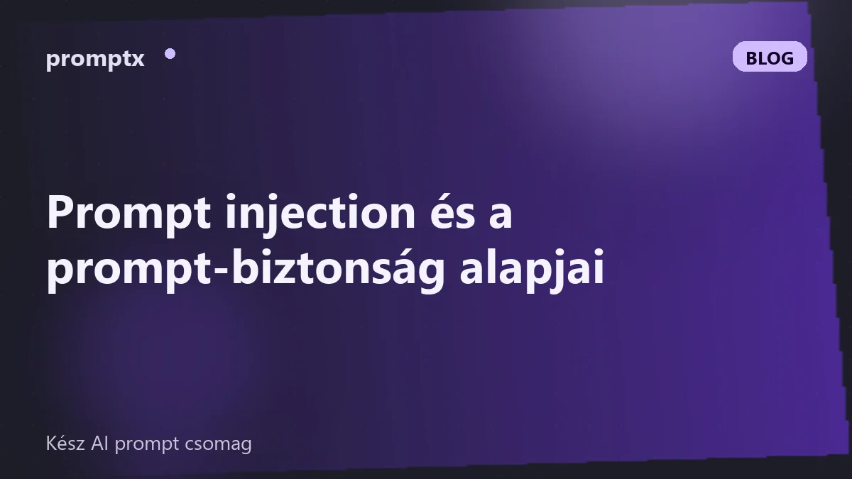 Prompt injection és a prompt-biztonság alapjai
