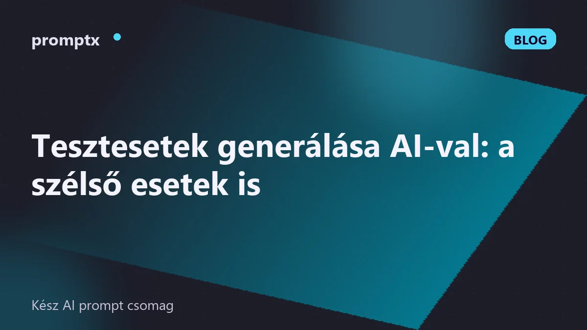 Tesztesetek generálása AI-val: a szélső esetek is