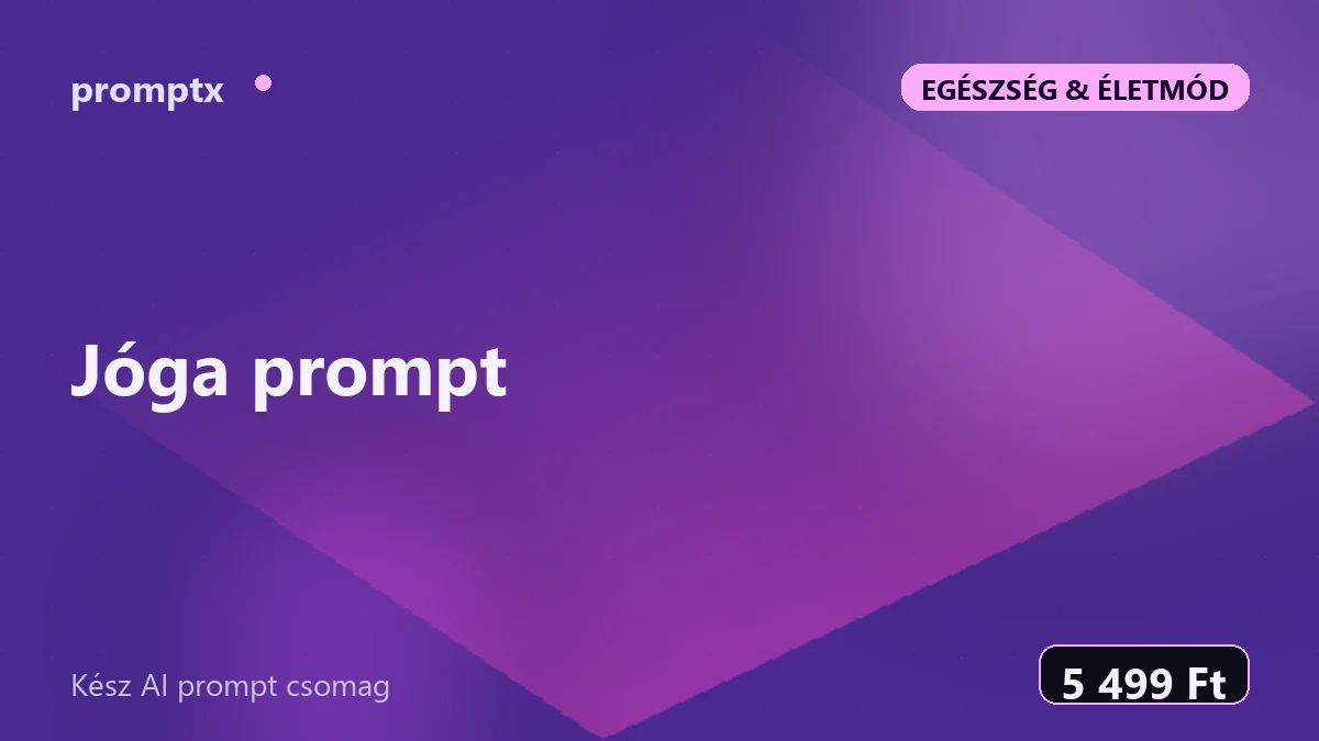 Jóga prompt – kész AI prompt csomag