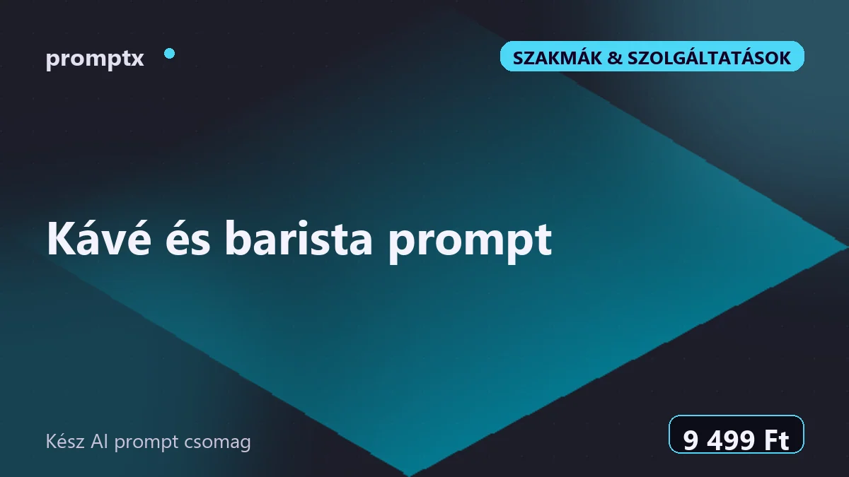 Kávé és barista prompt – kész AI prompt csomag
