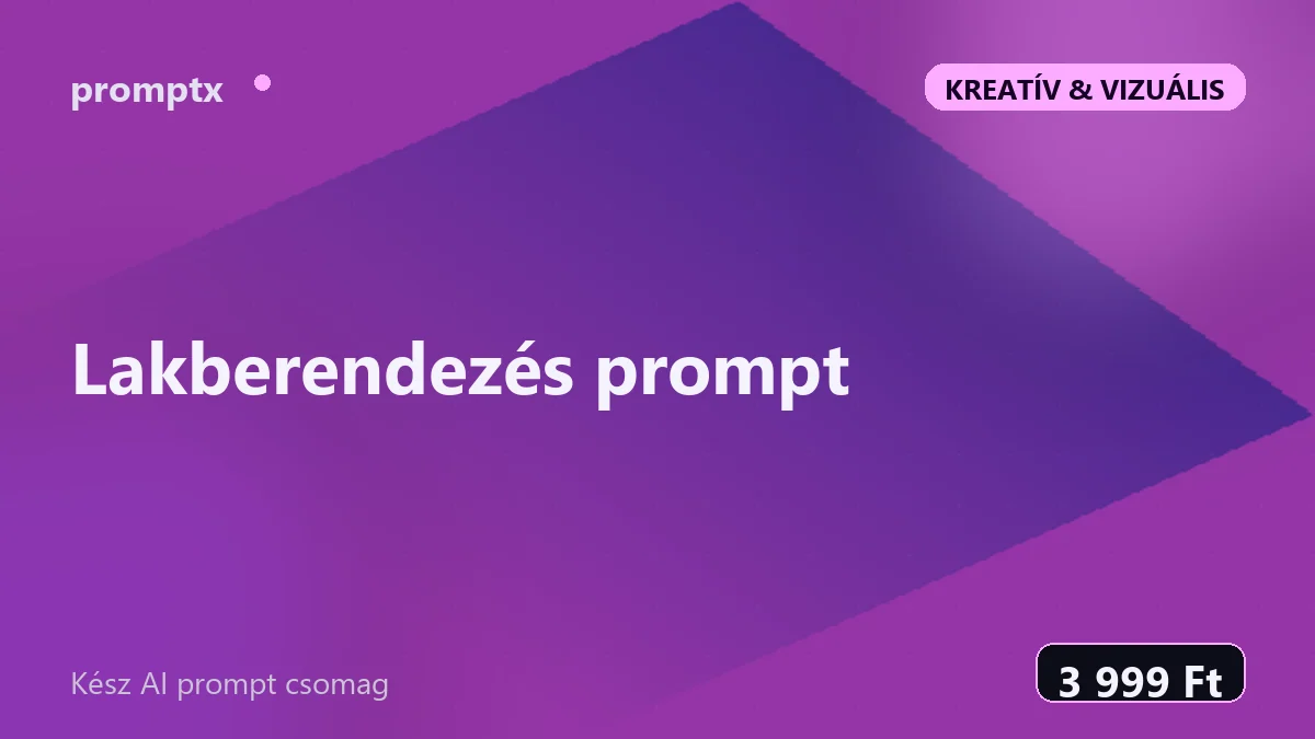 Lakberendezés prompt – kész AI prompt csomag