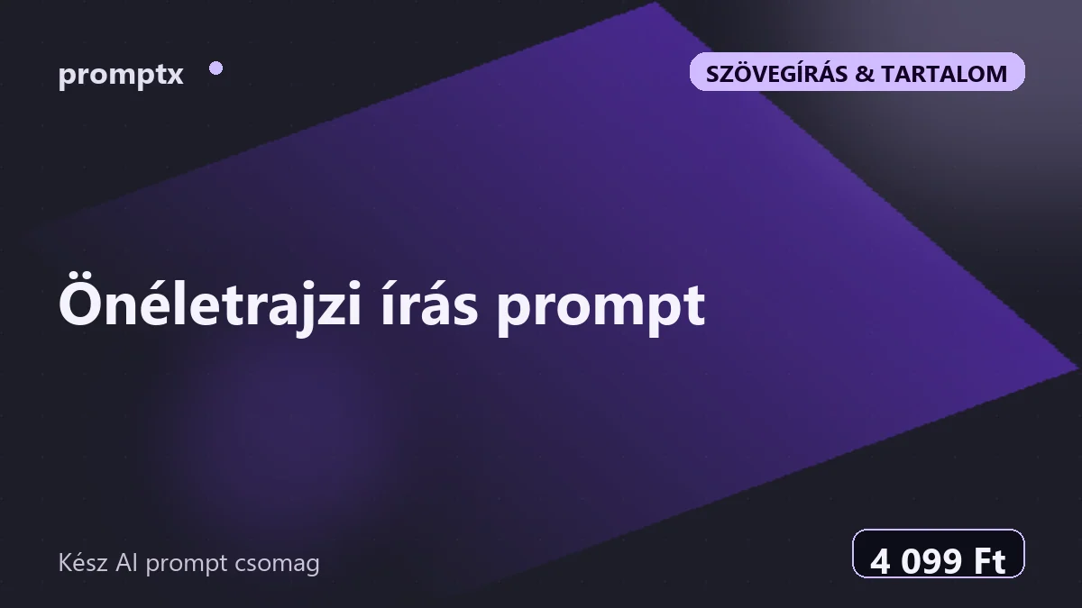 Önéletrajzi írás prompt – kész AI prompt csomag