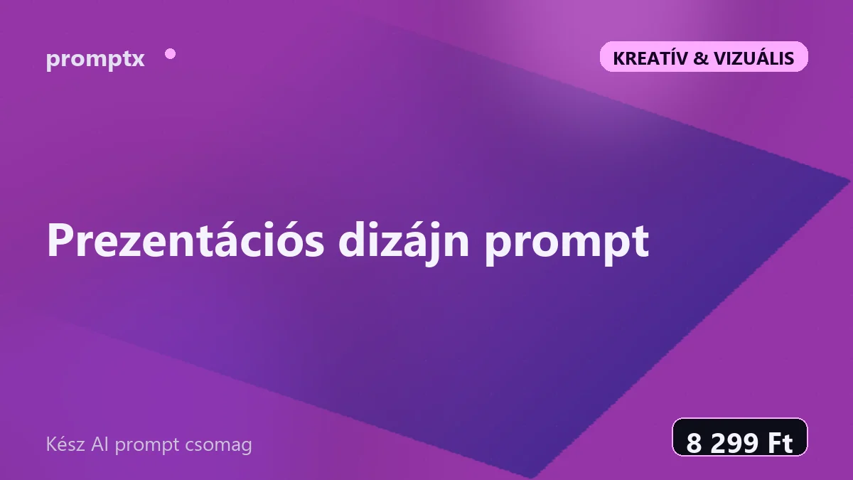 Prezentációs dizájn prompt – kész AI prompt csomag