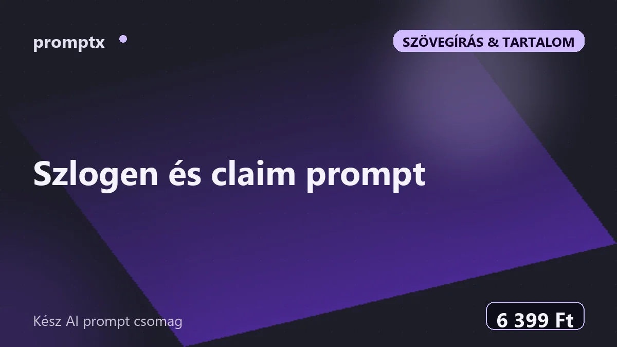 Szlogen és claim prompt – kész AI prompt csomag